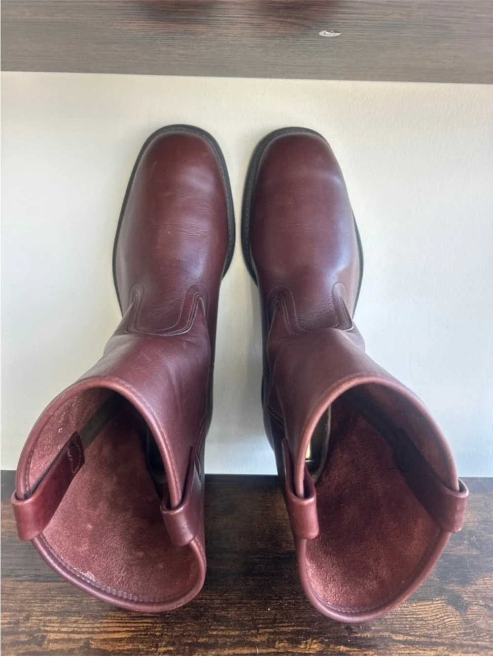Vintage Mason Western Leather Roper Boots Mens 9D Vibram USA